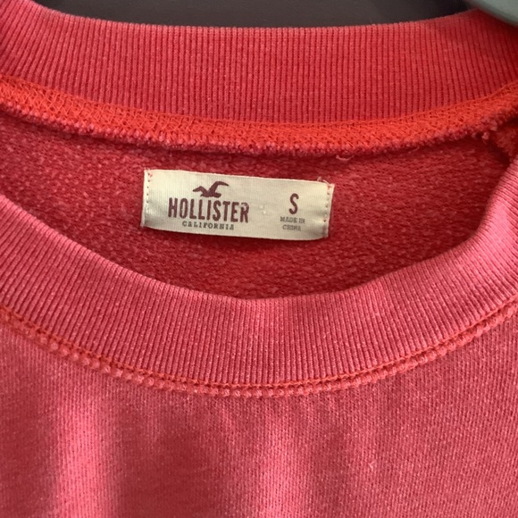 Hollister Coral Red Crewneck Sweatshirt Size S | HCO Logo | Classic Y2K Prep - Picture 3 of 15